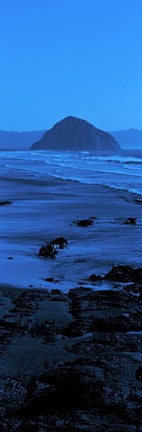 Framed Rock formations on the beach, Morro Rock, Morro Bay, California, USA Print