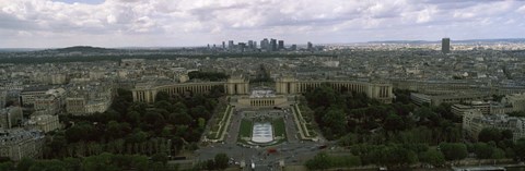 Framed Cityscape viewed from the Eiffel Tower, Paris, Ile-de-France, France Print