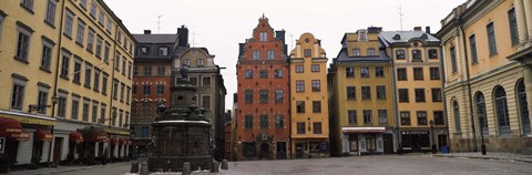 Framed Buildings in a city, Stortorget, Gamla Stan, Stockholm, Sweden Print