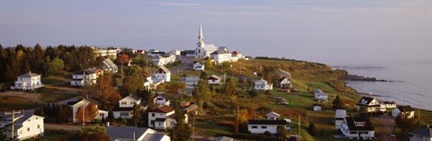 Framed Saint Anne des Monts, Gaspe Peninsula, Quebec, Canada Print