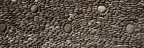 Framed Decorated wall of a temple, Tulamben, Bali, Indonesia Print