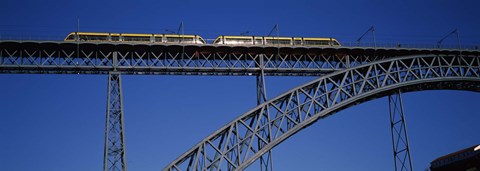 Framed Low angle view of a bridge, Dom Luis I Bridge, Duoro River, Porto, Portugal Print