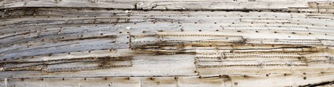 Framed Details of an old whaling boat hull, Spitsbergen, Svalbard Islands, Norway Print