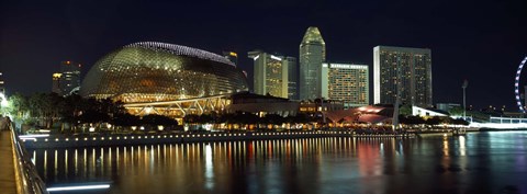 Framed Esplanade Theater, The Singapore Flyer, Singapore River, Singapore Print