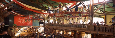 Framed Group of people in the Oktoberfest festival, Munich, Bavaria, Germany Print