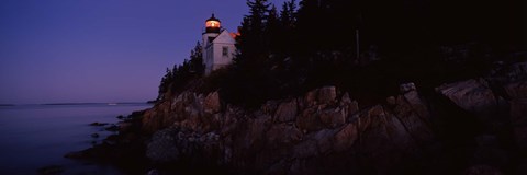 Framed Bass Head Lighthouse, Bass Harbor, Mount Desert Island, Maine Print