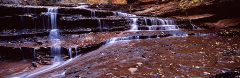 Framed Stream flowing through rocks, North Creek, Utah Print