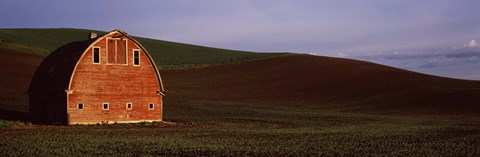 Framed Red Barn in a Field, Palouse, Washington State Print