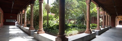 Framed Colonnade of a church, Church Of San Agustin, San Cristobal De La Laguna, Tenerife, Canary Islands, Spain Print