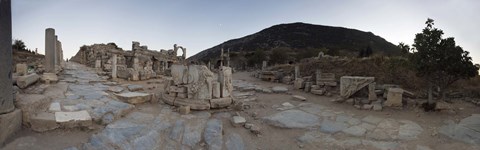 Framed Ruins of a temple, Temple of Domitian, Curetes Way, Ephesus, Turkey Print