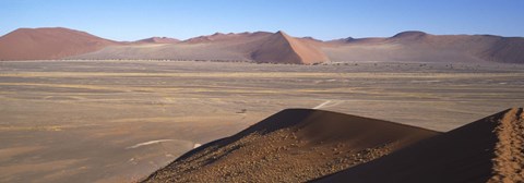 Framed Sand dunes, Namib Desert, Namibia Print