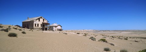 Framed Abandoned house in a mining town, Kolmanskop, Namib desert, Karas Region, Namibia Print