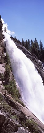Framed Low angle view of a waterfall, Nevada Fall, Yosemite National Park, California, USA Print