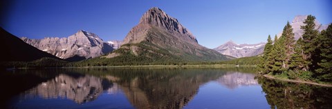 Framed Swiftcurrent Lake,US Glacier National Park, Montana, USA Print