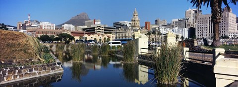 Framed Castle of Good Hope with a view of a government building, Cape Town City Hall, Cape Town, Western Cape Province, South Africa Print