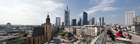 Framed Buildings in a city, St. Catherine&#39;s Church, Hauptwache, Frankfurt, Hesse, Germany 2010 Print