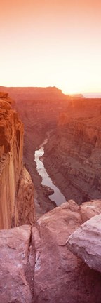 Framed River passing Through a Canyon,North Rim, Grand Canyon National Park Print