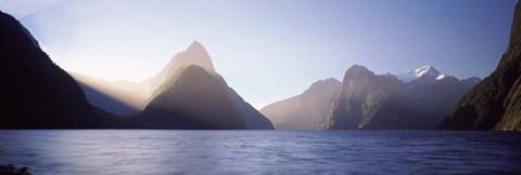 Framed Milford Sound, Fiordland National Park, South Island, New Zealand Print