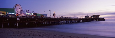 Framed Santa Monica Pier Ferris Wheel, Santa Monica, California Print