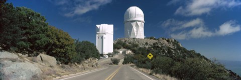 Framed Road leading to observatory, Kitt Peak National Observatory, Arizona, USA Print