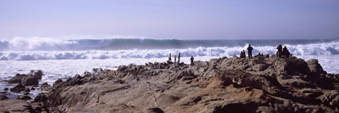 Framed Waves in the sea, Carmel, Monterey County, California, USA Print