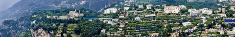 Framed Town on a hill, Ravello, Amalfi Coast, Campania, Italy Print