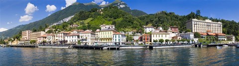 Framed Town at the waterfront, Tremezzo, Lake Como, Como, Lombardy, Italy Print