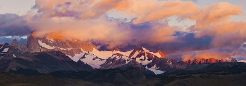 Framed Purple Clouds Over Monte Fitz Roy, Argentina Print