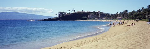 Framed Hotel on the beach, Black Rock Hotel, Maui, Hawaii, USA Print
