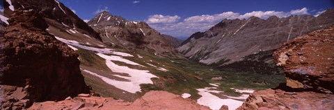 Framed Rock formations, Maroon Bells, West Maroon Pass, Crested Butte, Gunnison County, Colorado, USA Print