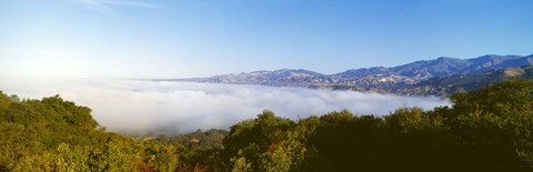 Framed Clouds over an ocean, Los Padres National Forest, California, USA Print
