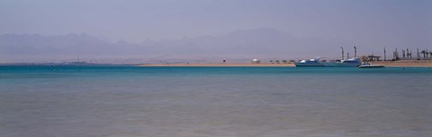 Framed Ship on the coast, Soma Bay, Hurghada, Egypt Print