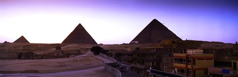 Framed Pyramids at sunset, Giza, Egypt Print