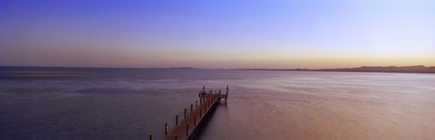 Framed Pier in the sea, Ras Um Sid, Sharm al-Sheikh, Sinai Peninsula, Egypt Print