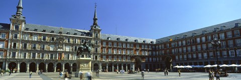 Framed Tourists at a palace, Plaza Mayor, Madrid, Spain Print