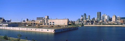 Framed City at the waterfront, Montreal, Quebec, Canada 2009 Print