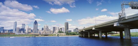 Framed Bridge across a canal, Lachine Canal, Autoroute Bonaventure, Montreal, Quebec, Canada 2009 Print