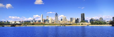 Framed City at the waterfront, Lachine Canal, Montreal, Quebec, Canada 2009 Print