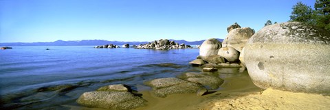 Framed Boulders at the Coast, Lake Tahoe, California Print