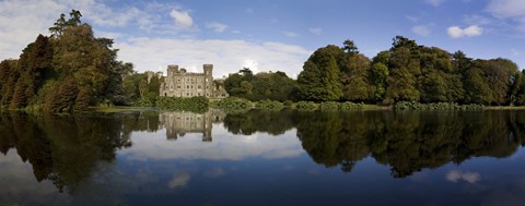 Framed Lake and 19th Century Gothic Revival Johnstown Castle, Co Wexford, Ireland Print