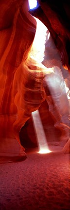 Framed Sunlight passing through rock formations, Antelope Canyon, Arizona Print