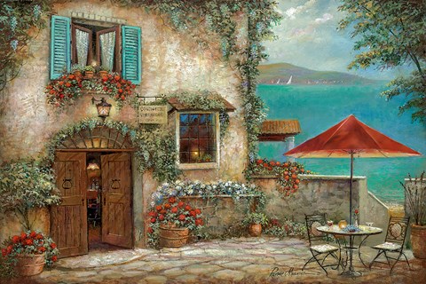 Framed Ombrello Rosso Print