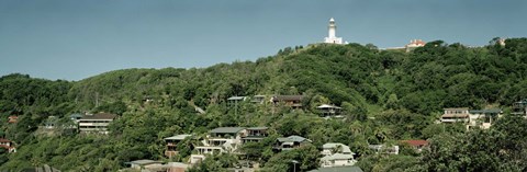 Framed Lighthouse on a hill Print