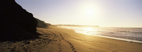 Framed Sunset over the beach, Lagos, Faro District, Algarve, Portugal Print