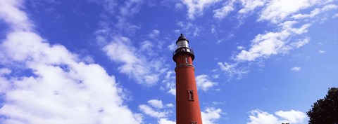 Framed Low angle view of a lighthouse, Ponce De Leon Inlet Lighthouse, Ponce Inlet, Volusia County, Florida, USA Print