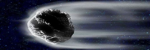 Framed Comet in space Print