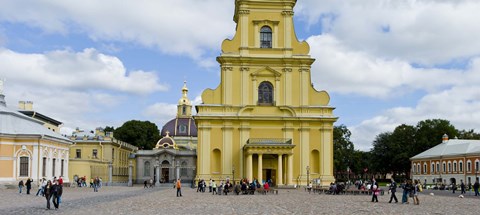 Framed Facade of a cathedral, Peter and Paul Cathedral, Peter and Paul&#39;s Fortress, St. Petersburg, Russia Print