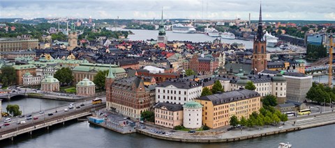 Framed High angle view of a city, Stockholm, Sweden Print