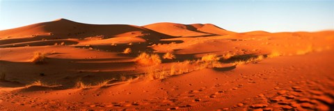 Framed Desert at sunrise, Sahara Desert, Morocco Print