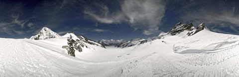 Framed Low angle view of a glacier, Aletsch Glacier, Jungfraujoch, Berne Canton, Switzerland Print